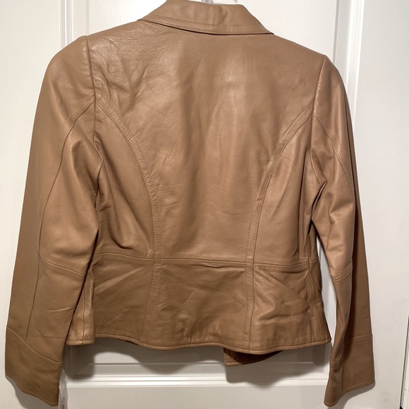 I.E. Tan Faux Leather Jacket *new* - Picture 5 of 9